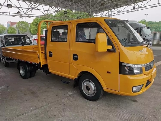 کامیون باری سبک DONGFENG کامیون دو کابین ردیفی کامیون تخت چراغ باری 90 اسب بخار دیزل