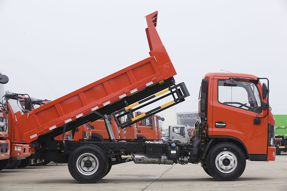 Euro 4 DONGFENG کامیون تخلیه موتور YUCHAI فرمان چپ 3.7 متر