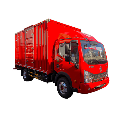 GVW 6 - 12T Diesel Red Cargo Van Truck YUCHAI Engine Manual 6MT جعبه دنده