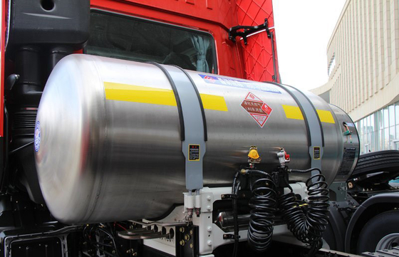 LNG 6x4 Heavy Duty Tractor Truck 470hp Traction جرم 39.5 تن حمل و نقل لجستیک