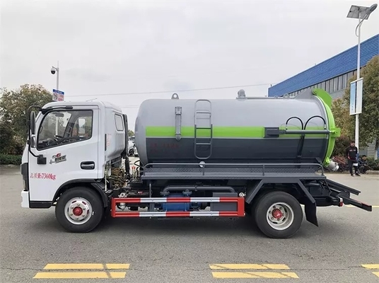 تانکر وکیوم فاضلاب کوچک DONGFENG 6MT مخزن موتور دیزلی 4.7 Cbm