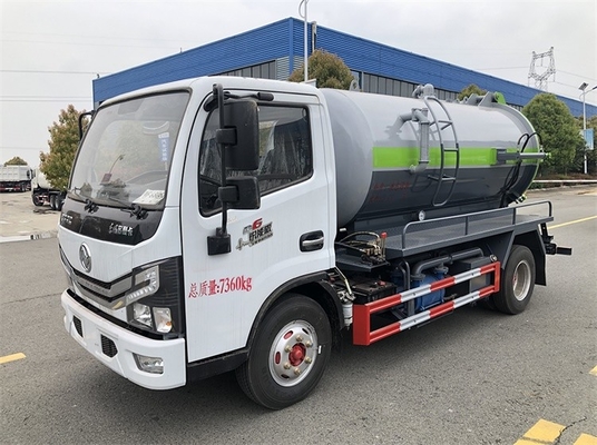 تانکر وکیوم فاضلاب کوچک DONGFENG 6MT مخزن موتور دیزلی 4.7 Cbm